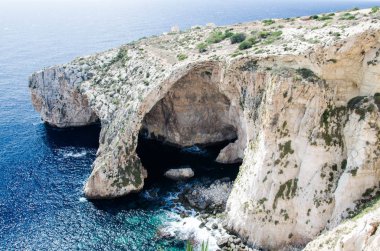 Mavi Grotto Malta Güzel Deniz Manzarası