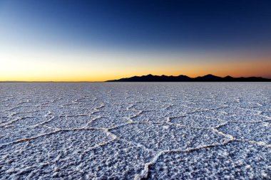 Sunrise at the Salar de Uyuni in Bolivia, South America clipart