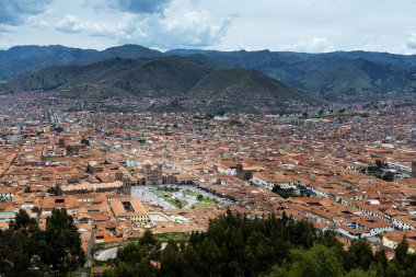 Peru'da Cuzco şehir görünümünü
