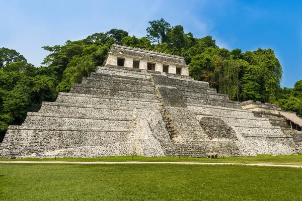 Храм написи в стародавніх майя місто Паленке, Чьяпас, Мексика — стокове фото