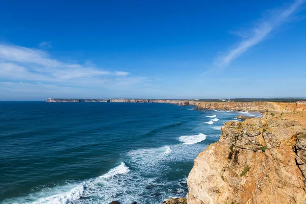 View of Saint Vincent Cape (Cabo de Sao Vincente) in Sagres, Algarve, Portugal — Stock Photo, Image