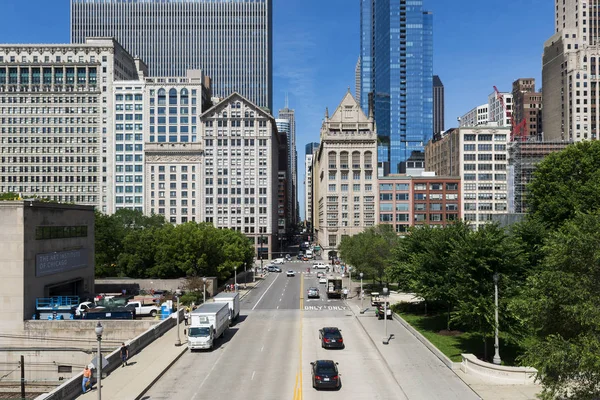 Vista del centro de la ciudad de Chicago, en el estado de Illinois, EE.UU. —  Fotos de Stock