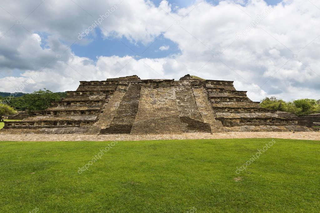 Detail of a pyramid at the El Tajin archeological site in the State of Veracruz