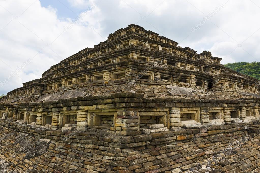 Detail of a pyramid at the El Tajin archaeological site in the State of Veracruz