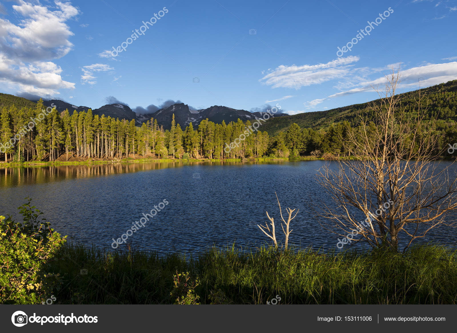 Beautiful view of the Bear Lake in the Rocky Mountains National Park