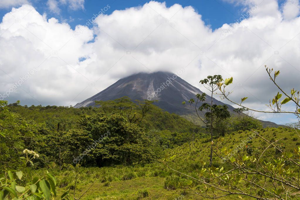 View of the Arenal Volcano in Costa Rica