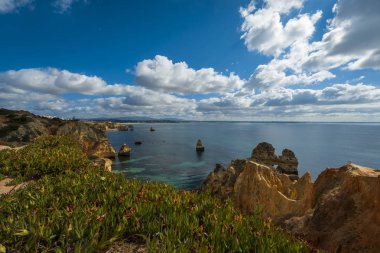 Güzel Camilo Beach (Praia do Camilo) ve Lagos defne Lagos, Portekiz