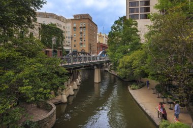 İnsanlar Riverwalk Teksas, ABD San Antonio şehir tarafından
