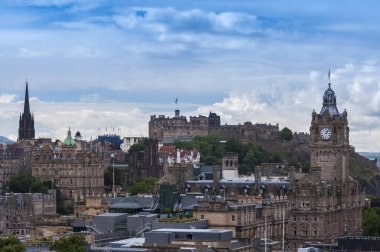 İskoçya Edinburgh şehir siluetinin detay