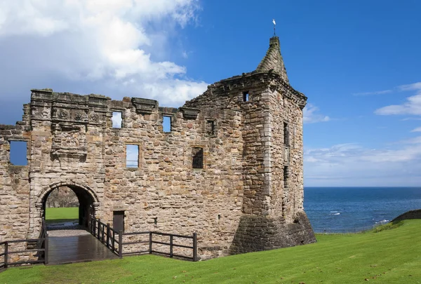 Részlet, St Andrews, Fife, Scotland királyi Burgh St. Andrews-kastély — Stock Fotó