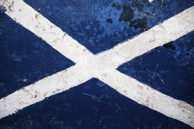 Bir gemi Hull'da boyalı İskoçya bayrağı