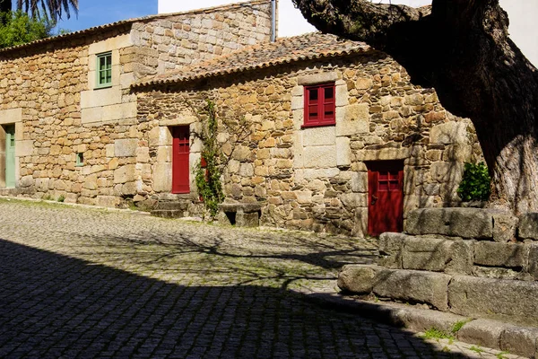 Anciennes Maisons Traditionnelles Dans Village Historique Idanha Velha Portugal Concept — Photo