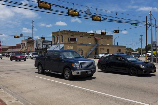 Giddings Texas Junio 2014 Escena Callejera Ciudad Giddings Intersección Estados —  Fotos de Stock