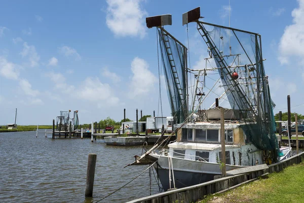 Lac Charles Louisiane Juin 2014 Vieux Chalutier Crevettes Dans Port — Photo