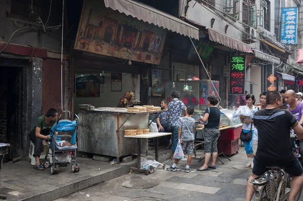 Xian Kína Augusztus 2012 Egy Élelmiszer Stall Egy Utcában Muszlim — Stock Fotó