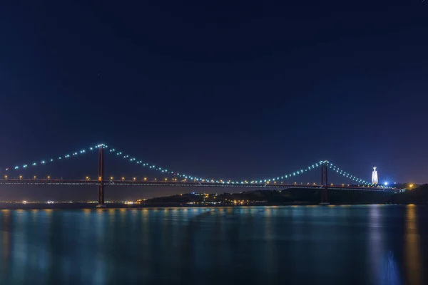 Hermosa Serena Vista Del Río Tajo Puente Abril Ponte Abril —  Fotos de Stock