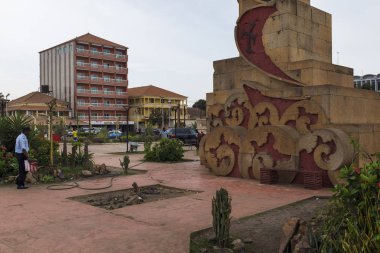 Bissau, Gine Cumhuriyeti - 28 Ocak 2018: şehir Bissau, Gine Bissau Cumhuriyeti Imperio meydanında (Praça Imperio) görünümünü