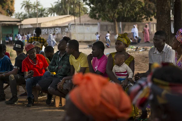 Bissau Gine Cumhuriyeti Ocak 2018 Bir Grup Insan Bir Topluluk — Stok fotoğraf