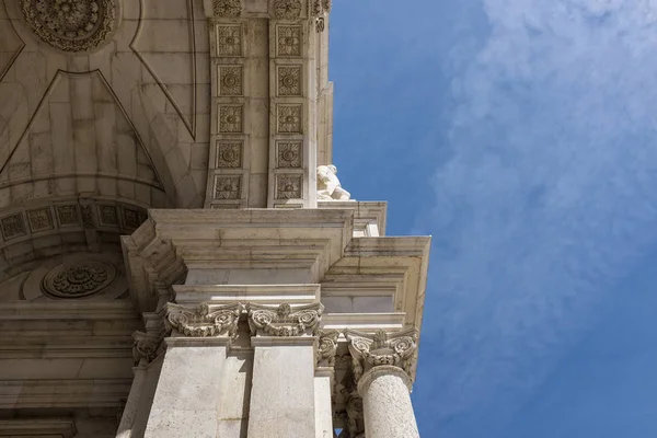 Detail Van Augusta Street Triomfboog Stad Van Lissabon Portugal — Stockfoto