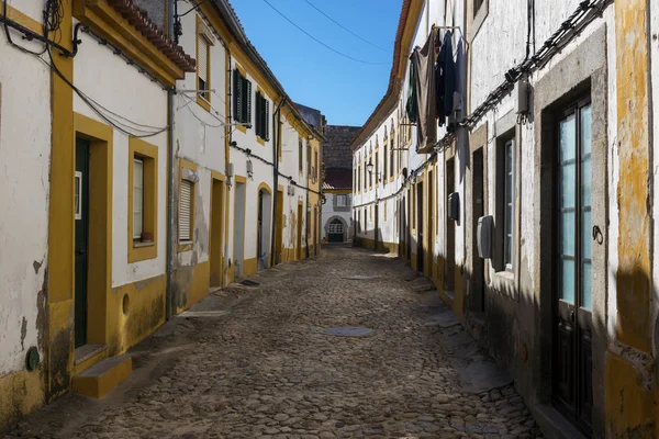 Vue Une Rue Pavée Étroite Dans Village Nisa Alentejo Portugal — Photo