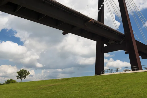 Vista Puente Sobre Parque Verde Louisiana — Foto de Stock