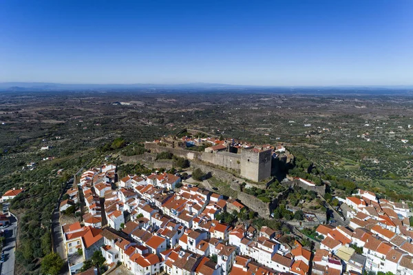 Castelo Vide Köyün Alentejo Portekiz Hava Görünümünü Kavram Portekiz Seyahat — Stok fotoğraf