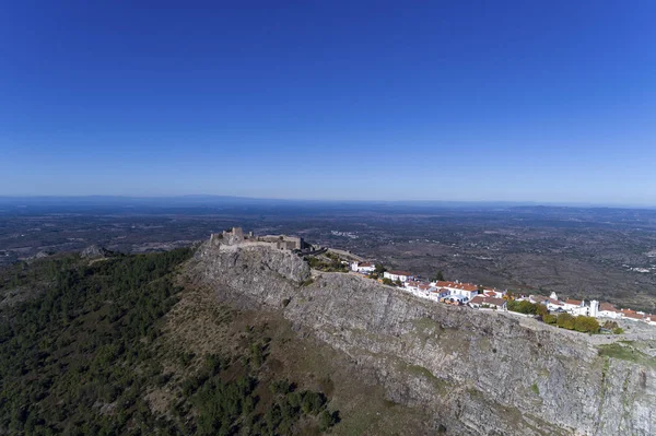 Marvao Köyü Alentejo Portekiz Hava Görünümünü Kavram Portekiz Seyahat Portekiz — Stok fotoğraf