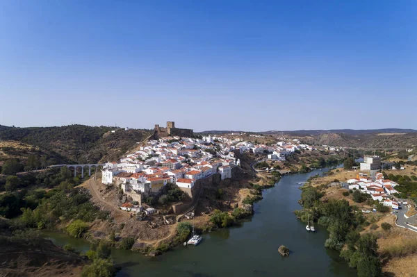 Vista Aérea Del Pueblo Tradicional Mertola Alentejo Portugal — Foto de Stock