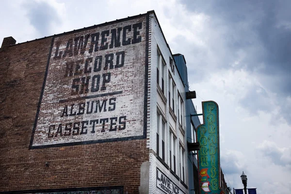 Nashville Tennessee Usa Czerwca 2014 Szczegóły Fasady Budynku Sklep Muzyczny — Zdjęcie stockowe