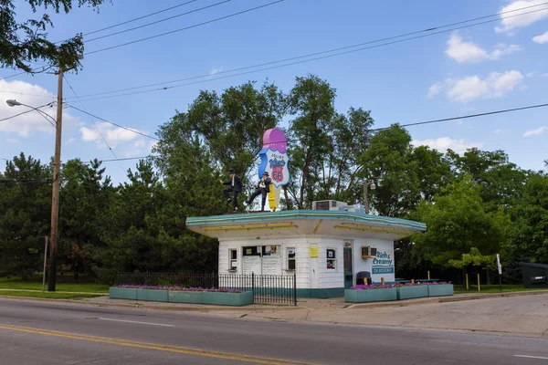 Joliet Illinois Usa July 2014 Ice Cream Stand Rich Creamy — 스톡 사진