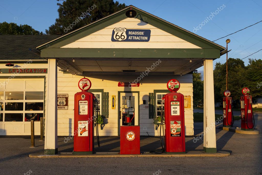 Dwight, Illinois, EE.UU. 5 de julio de 2014 La estación Ambler