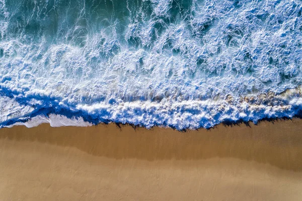 Aerial View Wave Breaking Shore Comporta Beach Portugal — Stock Photo, Image