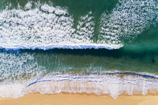 Aerial View Wave Breaking Shore Comporta Beach Portugal — Stock Photo, Image