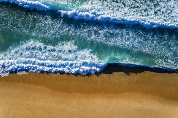 Aerial View Wave Breaking Shore Comporta Beach Portugal Concept Travel — Stock Photo, Image
