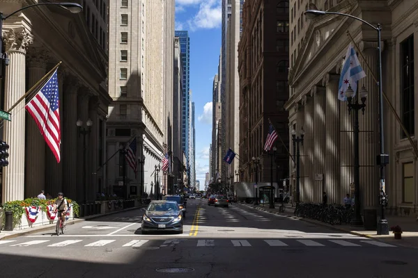 Chicago Illinois Eua Julho 2014 Vista Lasalle Street Cidade Chicago — Fotografia de Stock