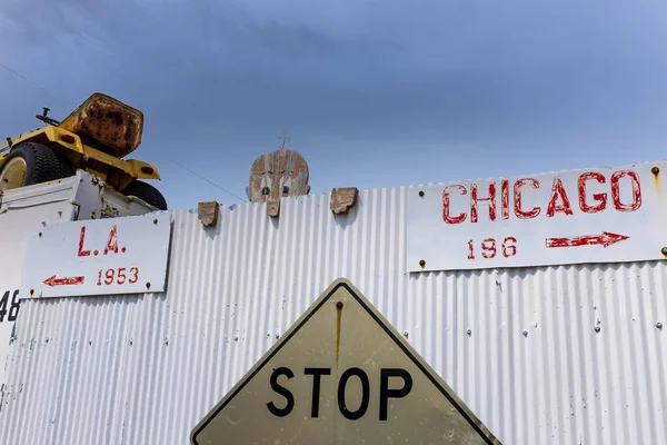 Williamsville Illinois Usa July 2014 Detail Old Service Station Historic — 스톡 사진