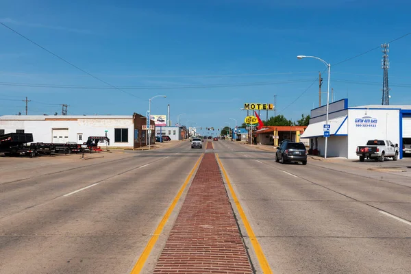 Clinton Oklahoma Usa July 2014 View Historic Route Clinton State — 스톡 사진