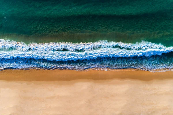 Aerial View Wave Breaking Shore Comporta Beach Portugal — Stock Photo, Image