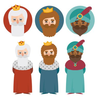  three kings of orient isolated. clipart