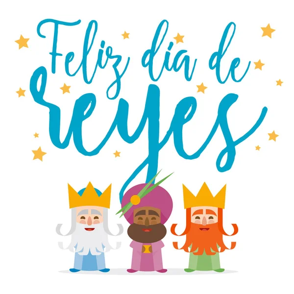 Happy Epiphany written in Spanish — Stock Vector