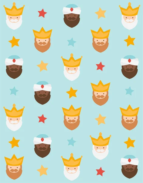 Fondo de Navidad, los tres reyes — Vector de stock