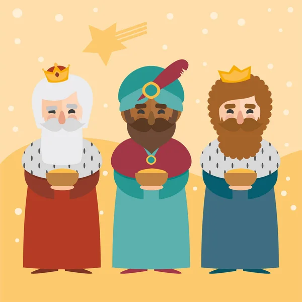 Tres reyes de oriente — Vector de stock