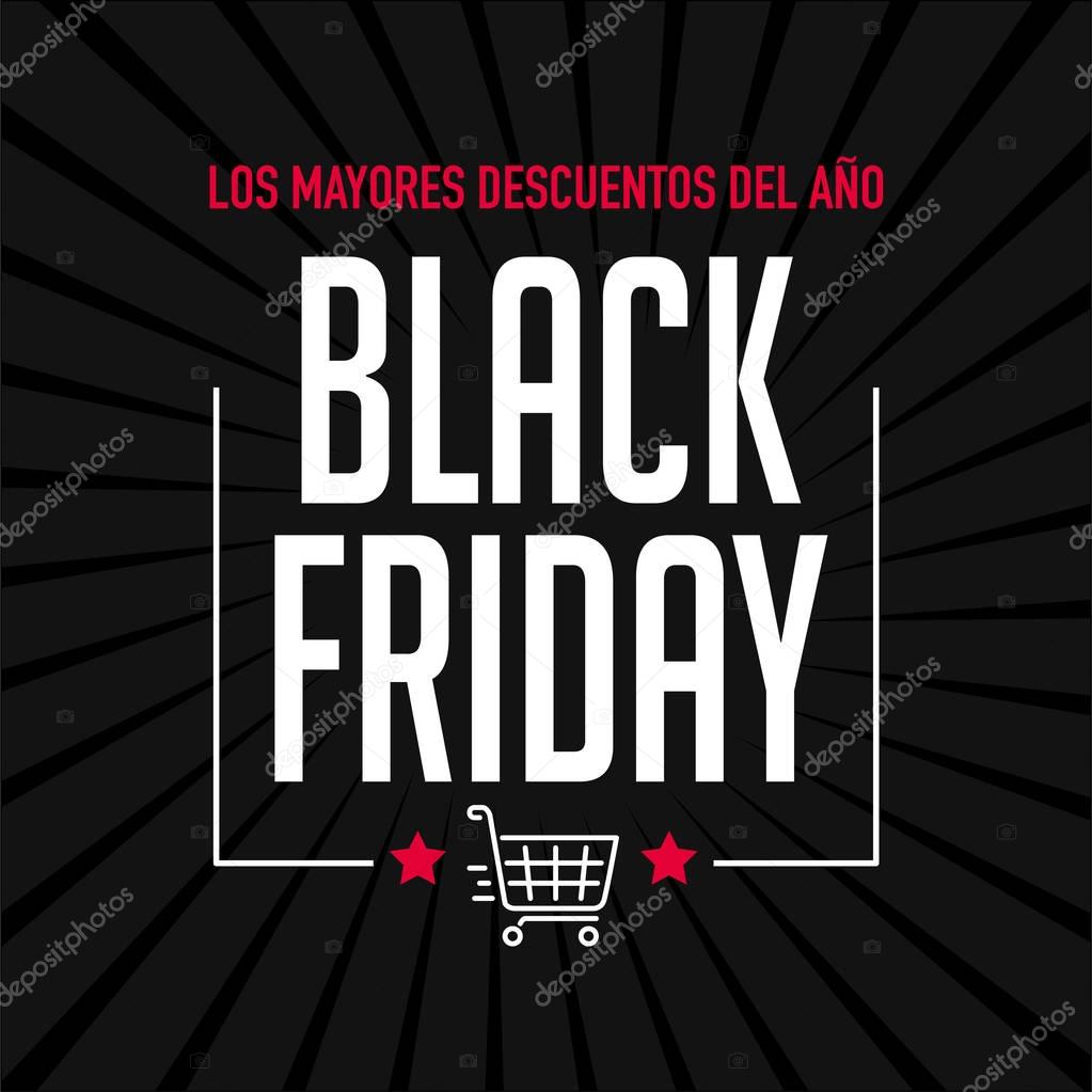 Black Friday sale inscription design template. Vector illustration. Sales, offers and discount. The biggest discounts of the year