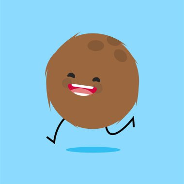 çizgi film karakteri sevimli gülümseyen Hindistan cevizi