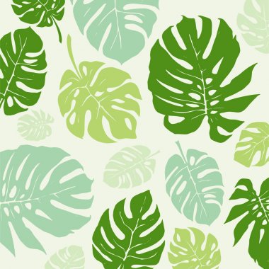 monstera deliciosa yaprakların seamless modeli