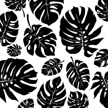 monstera deliciosa yaprakların seamless modeli