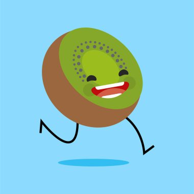 çizgi film karakteri sevimli gülümseyen kivi 