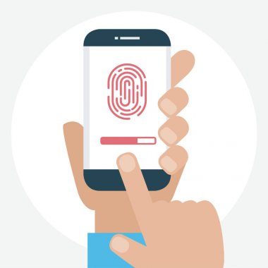 telefon holding karikatür eller