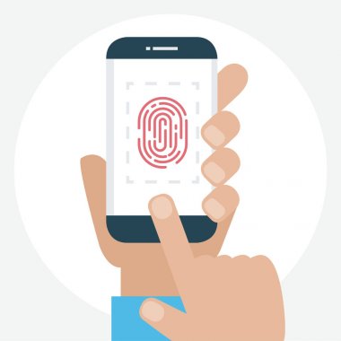 telefon holding karikatür eller