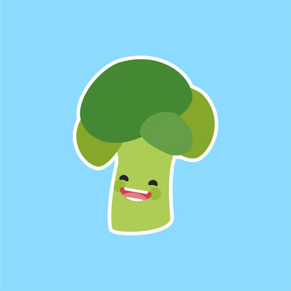 Glücklich lächelnder Brokkoli — Stockvektor